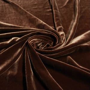 1310 Бархат-перламутр шёлк натуральный коричневый