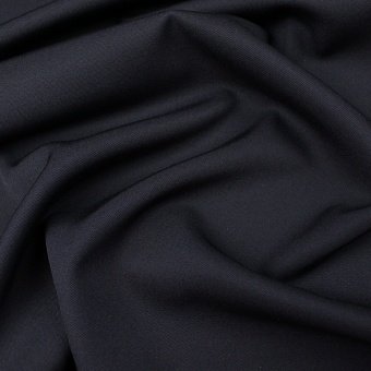 1130/09 Костюмно-плательная шерсть/шёлк Hugo Boss глубокий чёрный фактурный